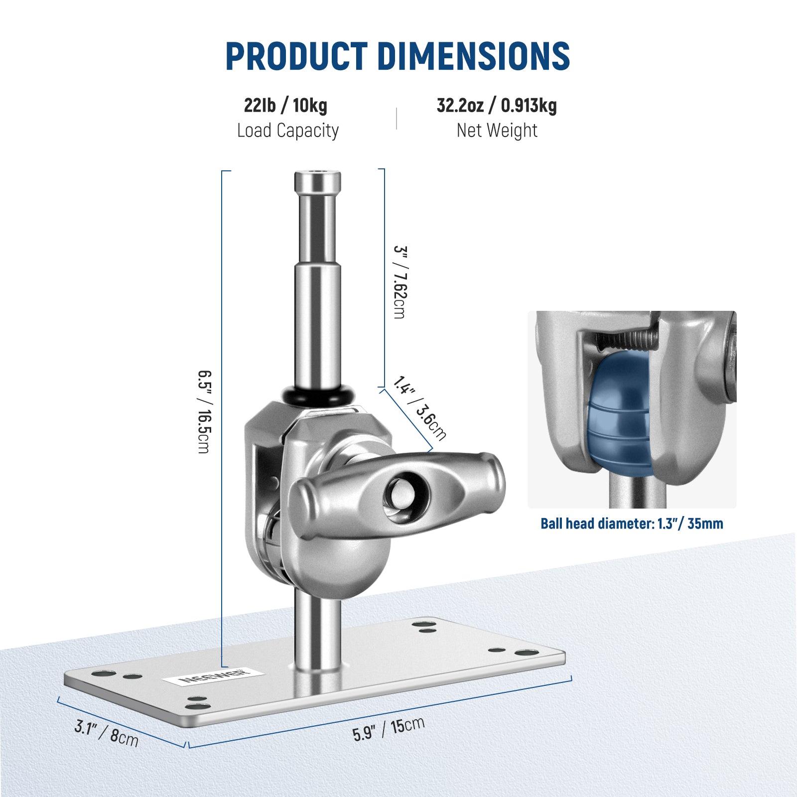 Neewer ST-WM2 Wall Ceiling Mount - Thumbnail 2