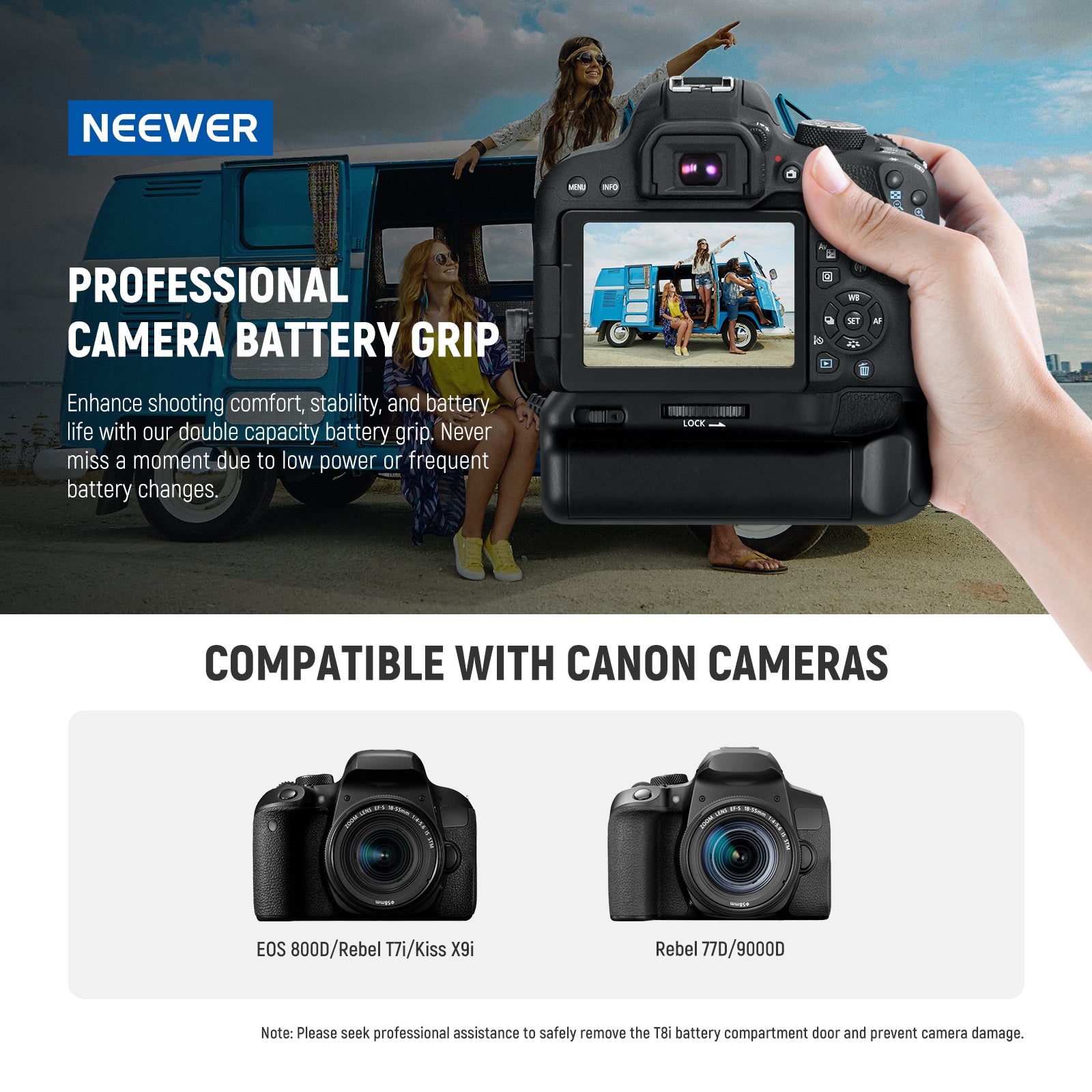 NEEWER Vertical Battery Grip For Canon - NEEWER