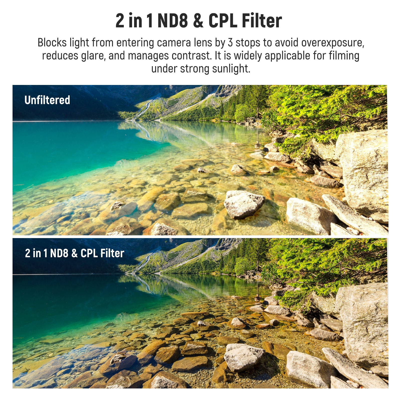 NEEWER True Color CPL with ND8 Filter 2 in 1