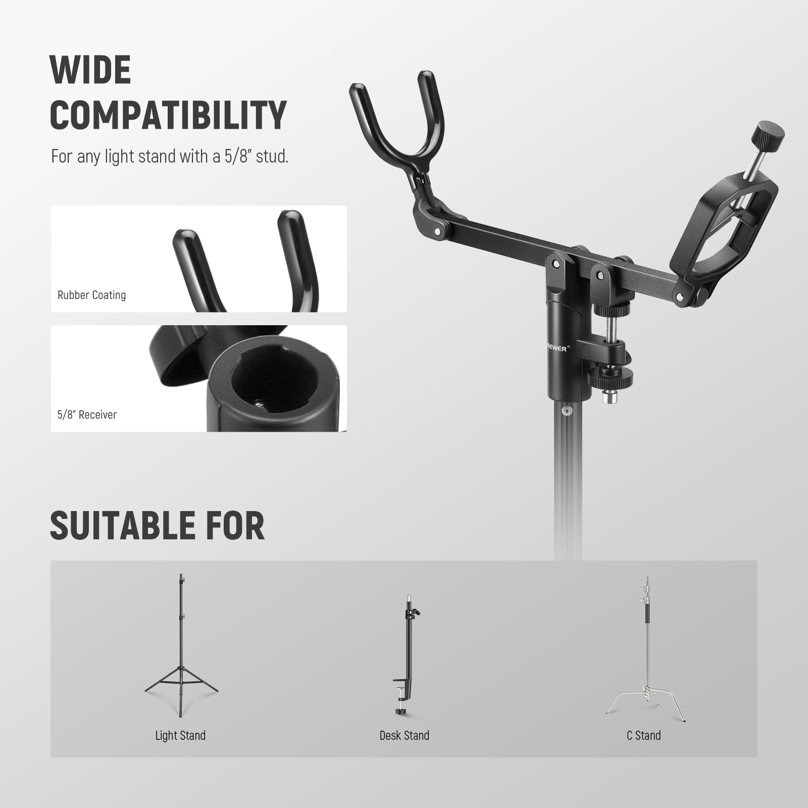 Neewer CM-NA-2 Mic Boom Pole Support Holder - Thumbnail 2