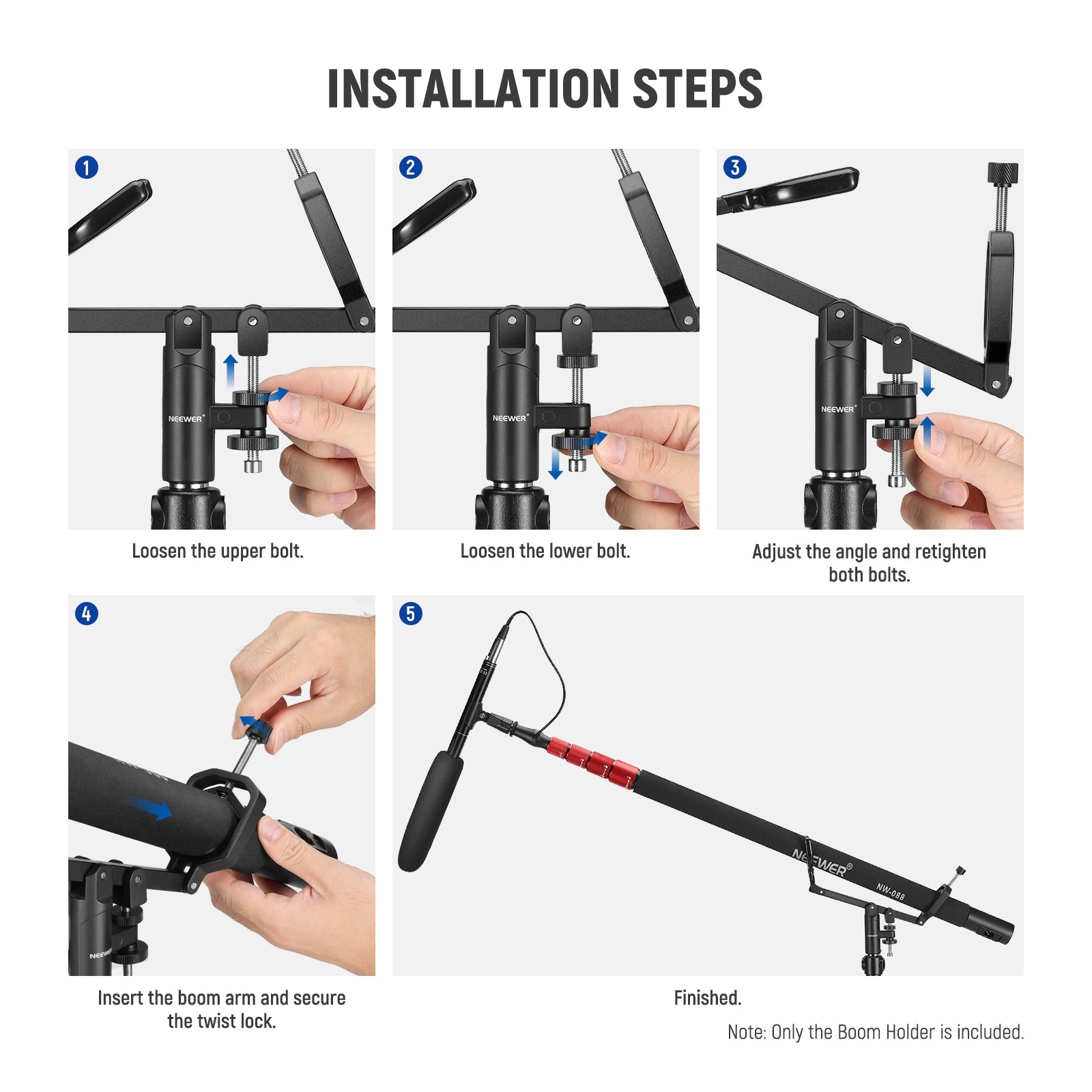 Neewer CM-NA-2 Mic Boom Pole Support Holder - Thumbnail 5