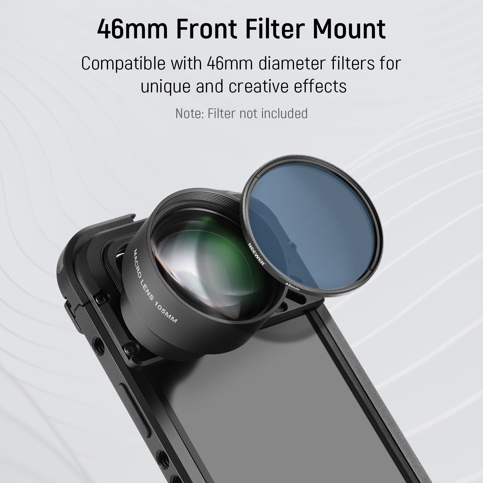 NEEWER LS-26 Objectif Macro HD 105mm Compatible avec iPhone Samsung Cage