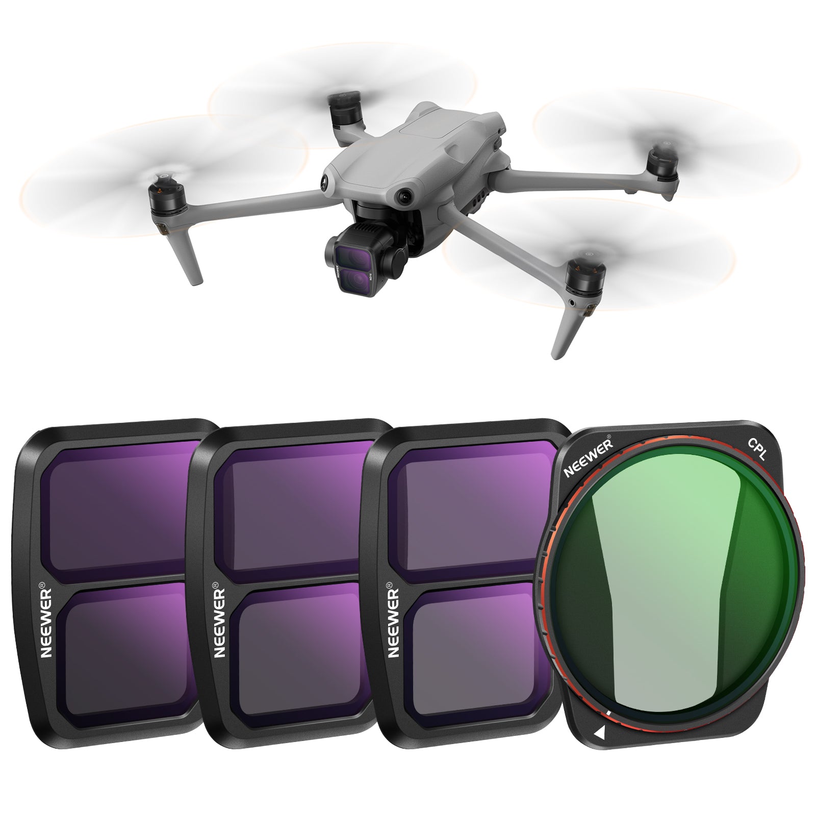 NEEWER 4 Pack ND & CPL Filter Set for DJI Air 3