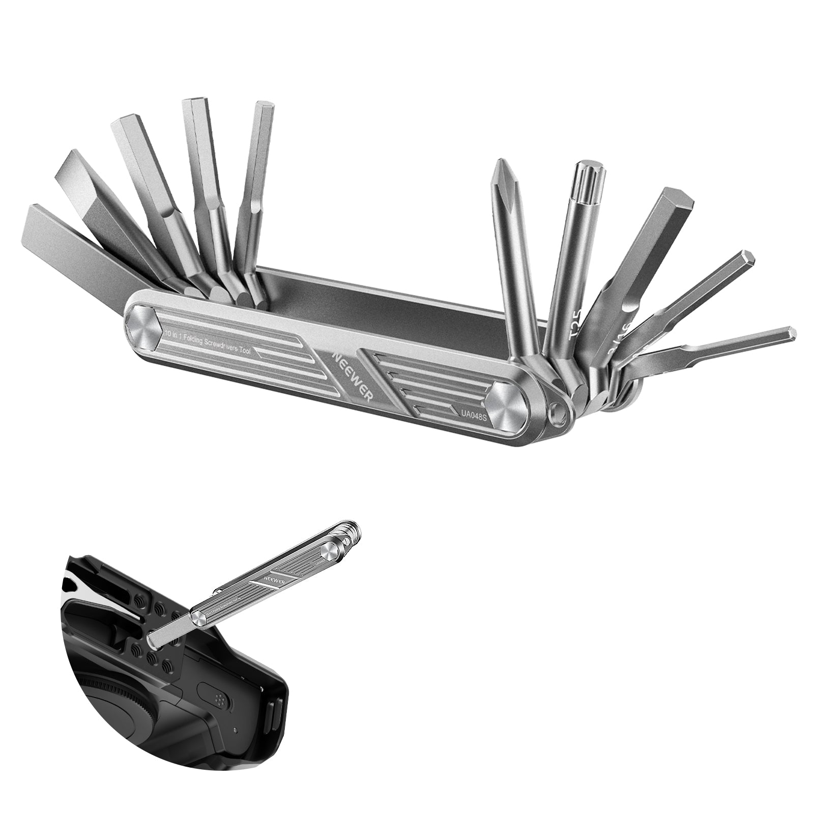 NEEWER UA048 10 in 1 Folding Screwdrivers Tool Set NEEWER UA048 10 in 1 Folding Screwdrivers Tool Set