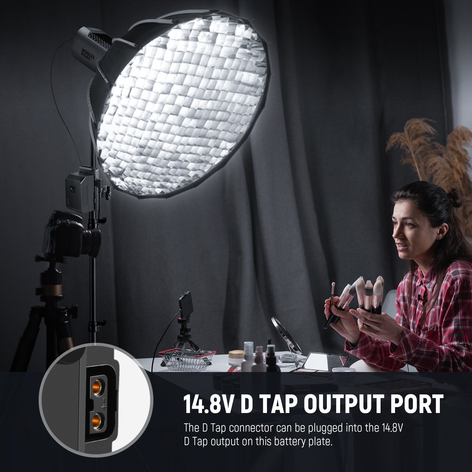 NEEWER PS008 K2 V Mount Battery Plate & D Tap to DC Cable