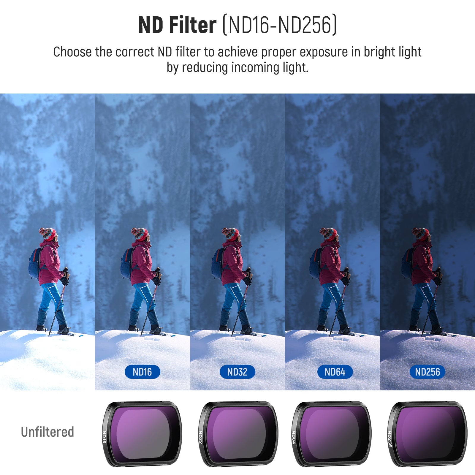 NEEWER FL-P6 OSMO Pocket 3 / Pocket 4 & Xtra Muse ND+CPL+UV Lens