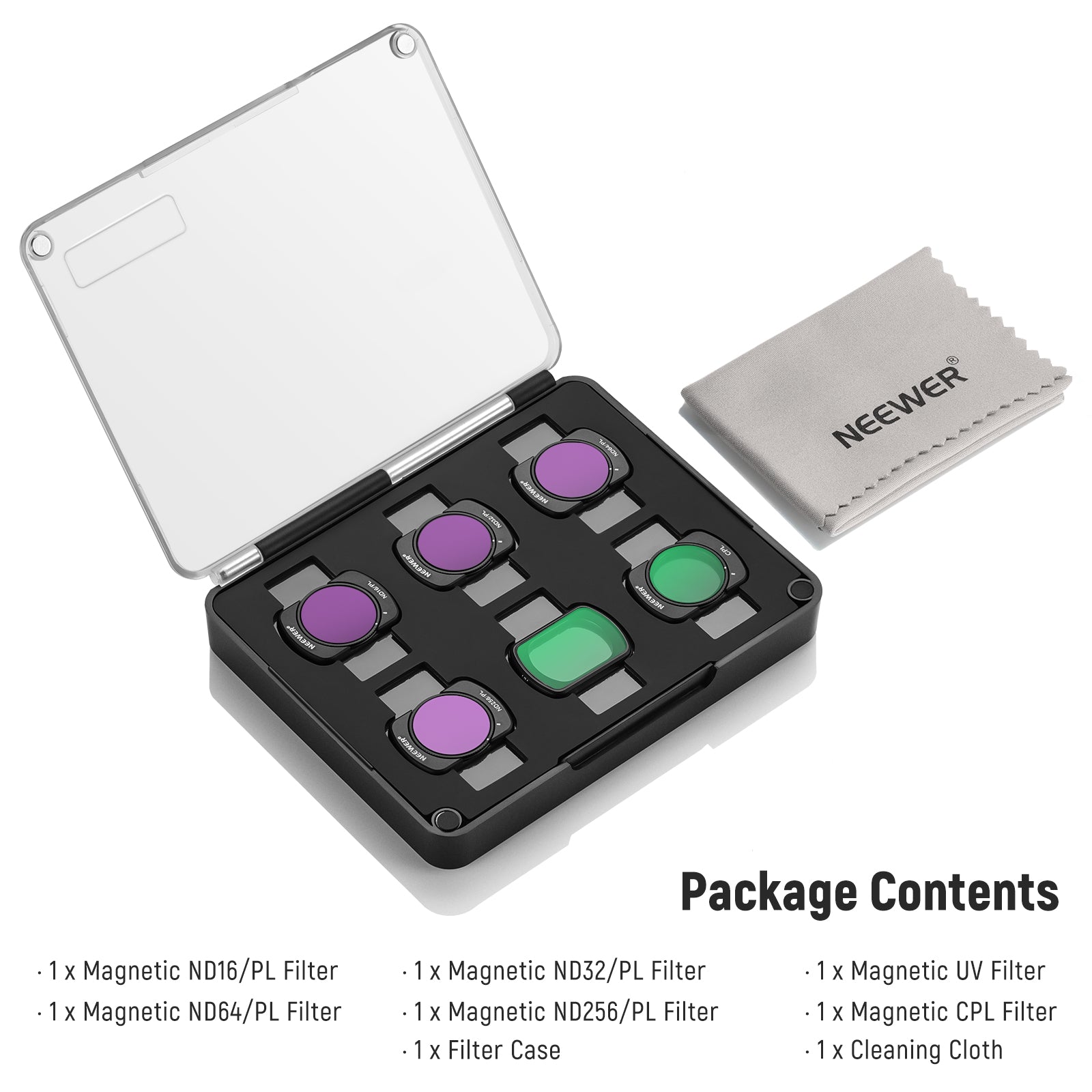 NEEWER FL-P7 Filter Set (ND/PL+UV+CPL) for DJI Pocket 3 / Pocket 4