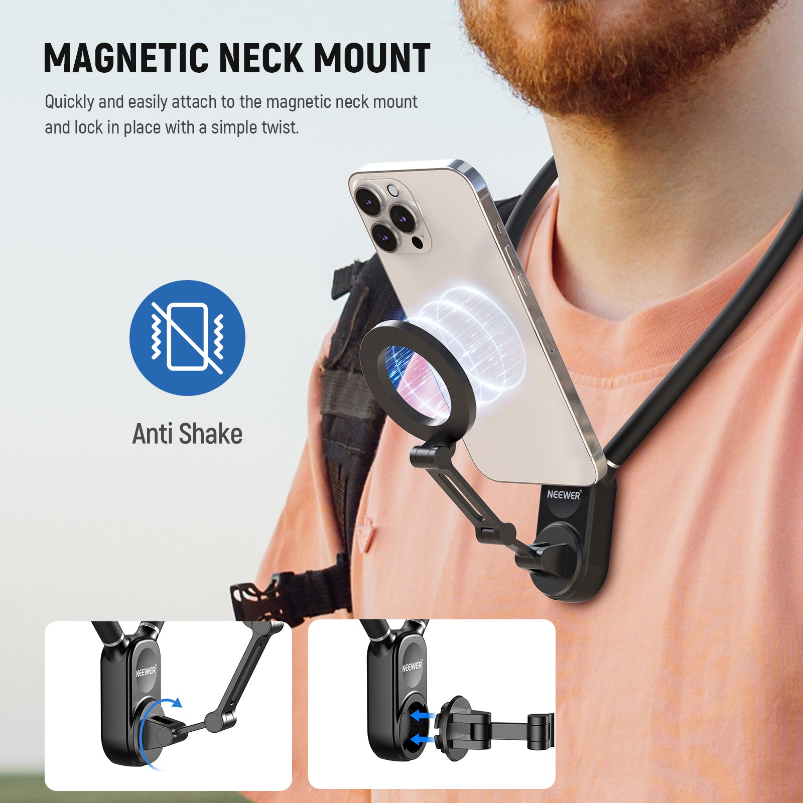 NEEWER GP16 Magnetic Phone Neck Mount | Pre-order