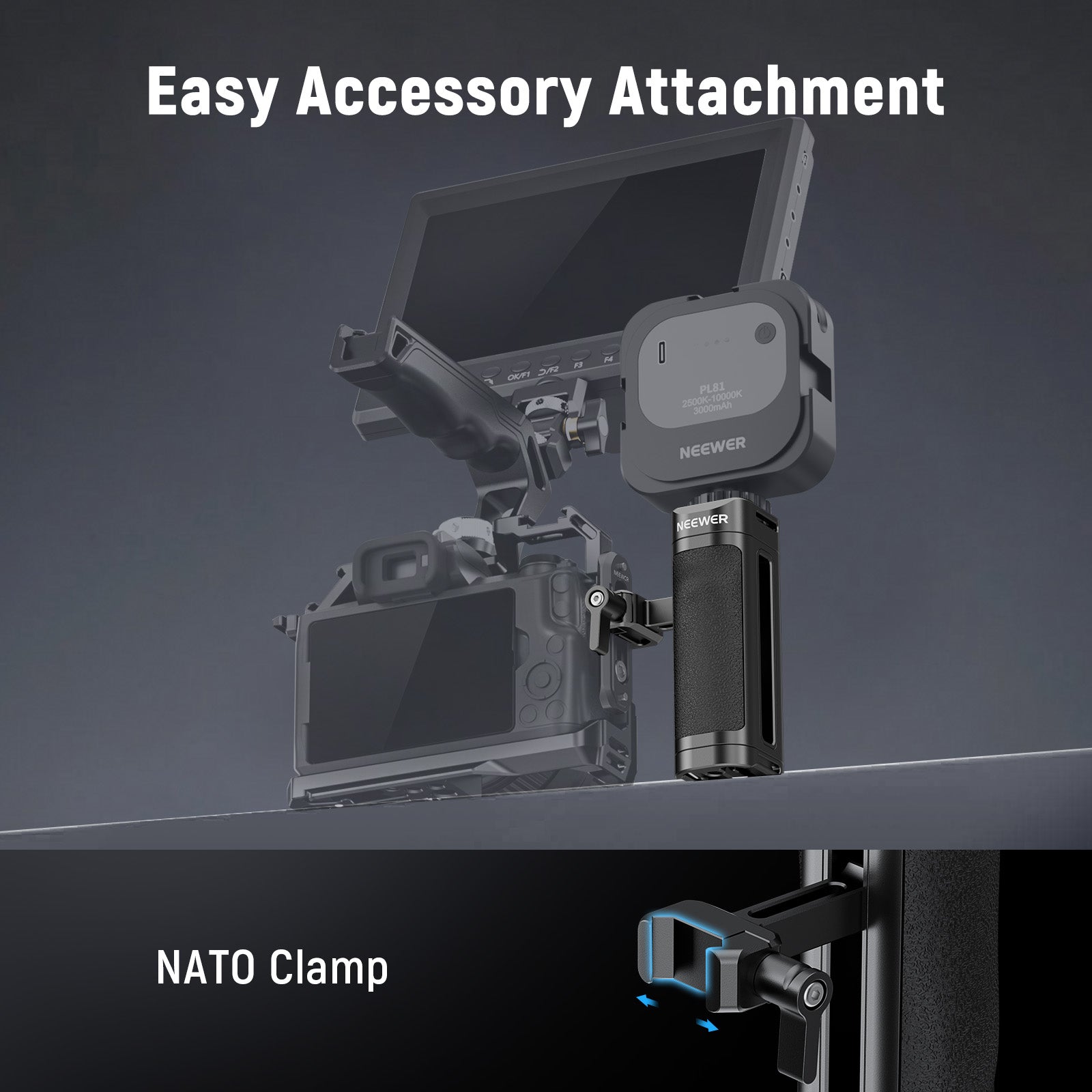 NEEWER CA068H Lightweight Handle | NATO Side Handle