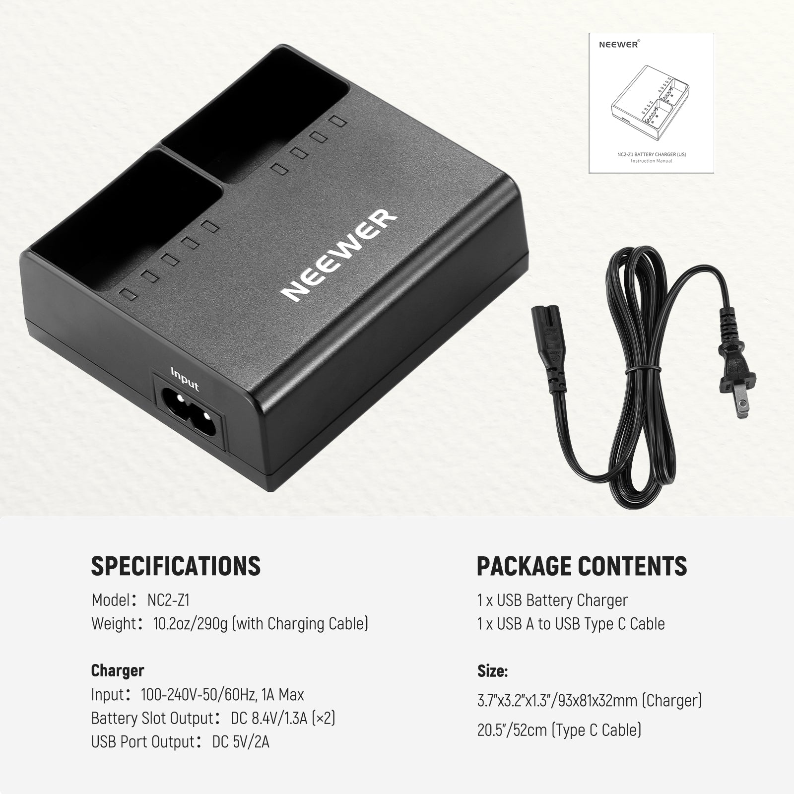 Neewer NC2-Z1 Battery Charger - Thumbnail 4