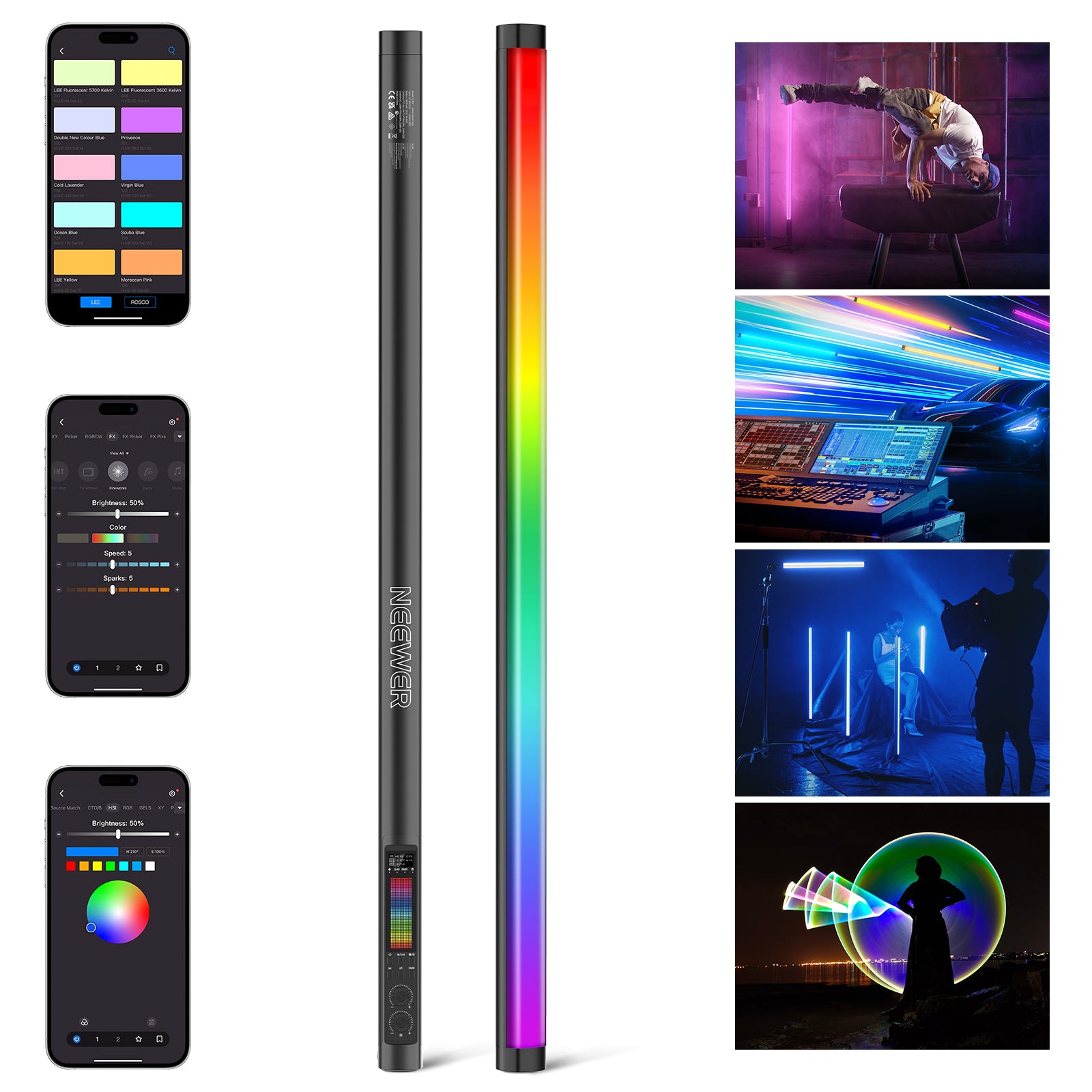 NEEWER TL90C 30W RGB Tube Light | LED Light Stick
