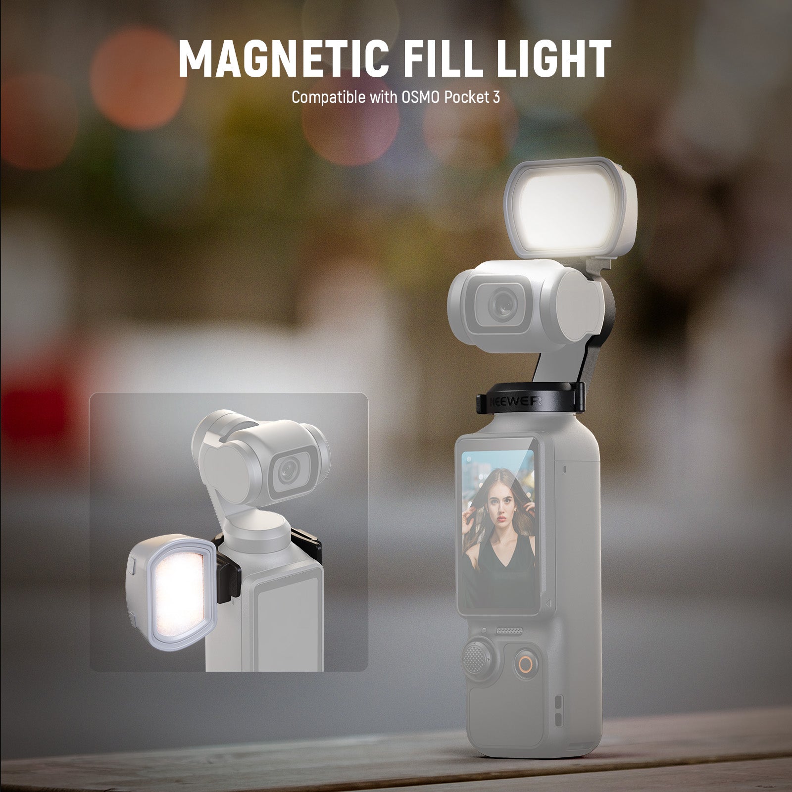 NEEWER M21 Magnetic LED Fill Light For OSMO Pocket 3