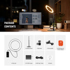Package Contents of the NEEWER RH12B High Power Desk Ring Light Kit