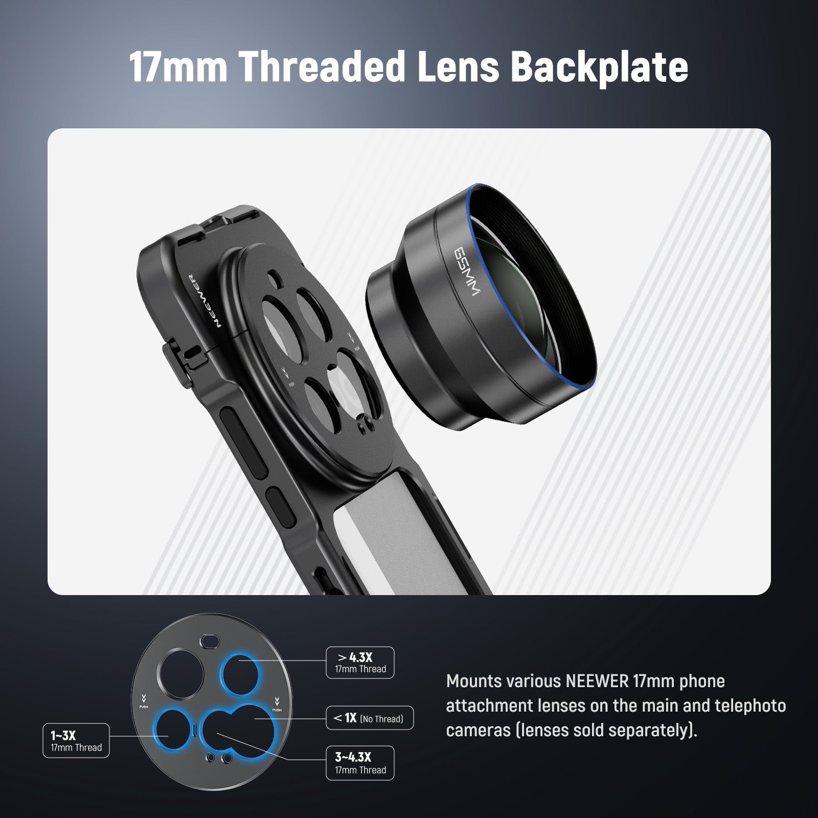 NEEWER PA091 Phone Cage Kit for Xiaomi 15 Ultra