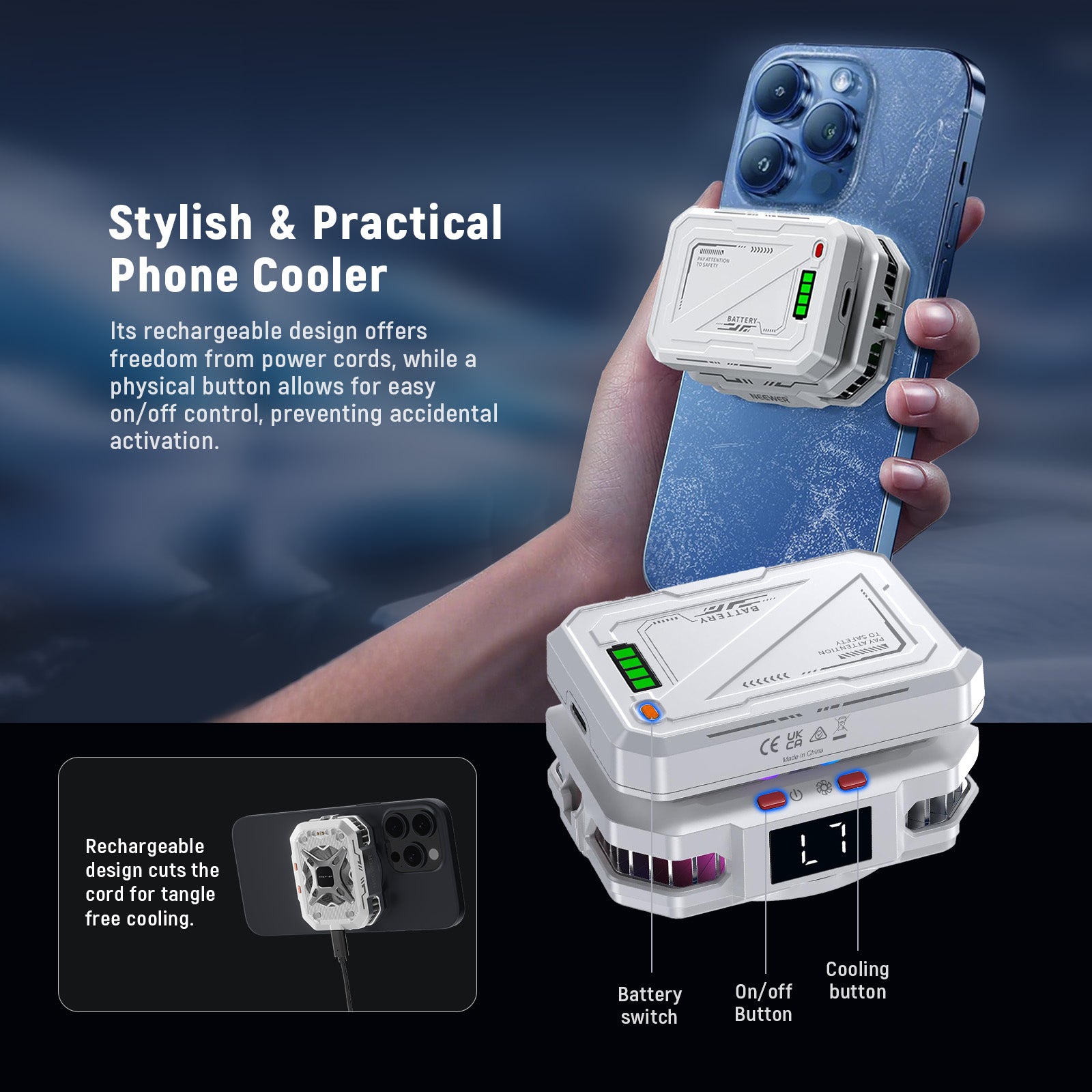 Stylish and practical phone cooler