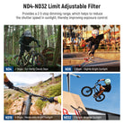 NEEWER Variable ND4-ND32 Filter provides a 2-5 sto dimming range.