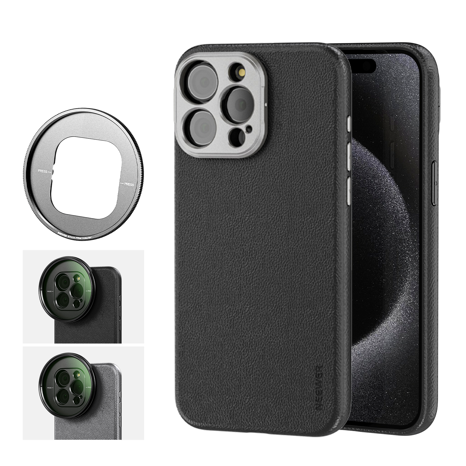 NEEWER PA053/PA054 Case for iPhone 15 Pro/Pro Max with 17mm/67mm Adapt