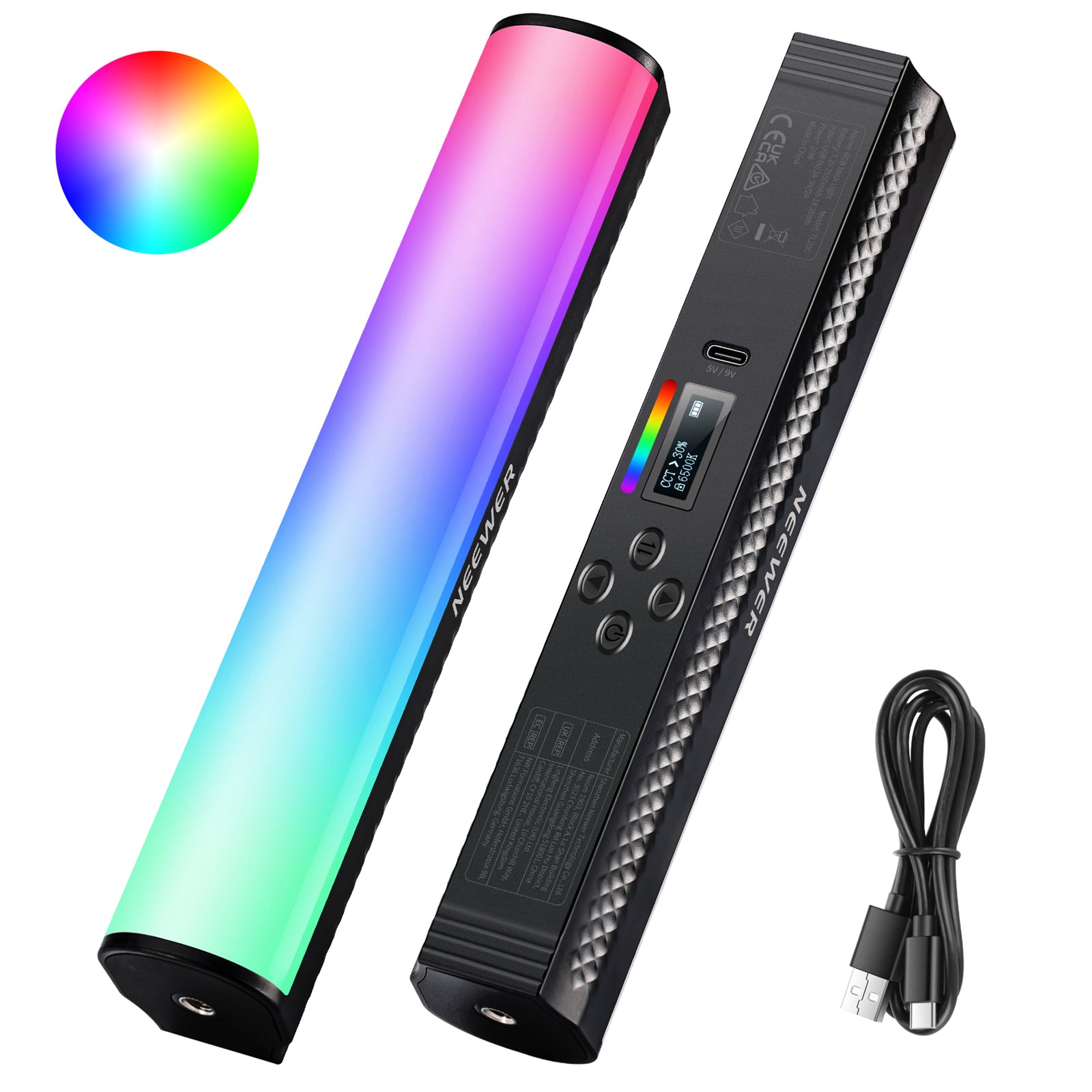 NEEWER TL20C Handheld Light Wand | Magnetic RGB Tubing