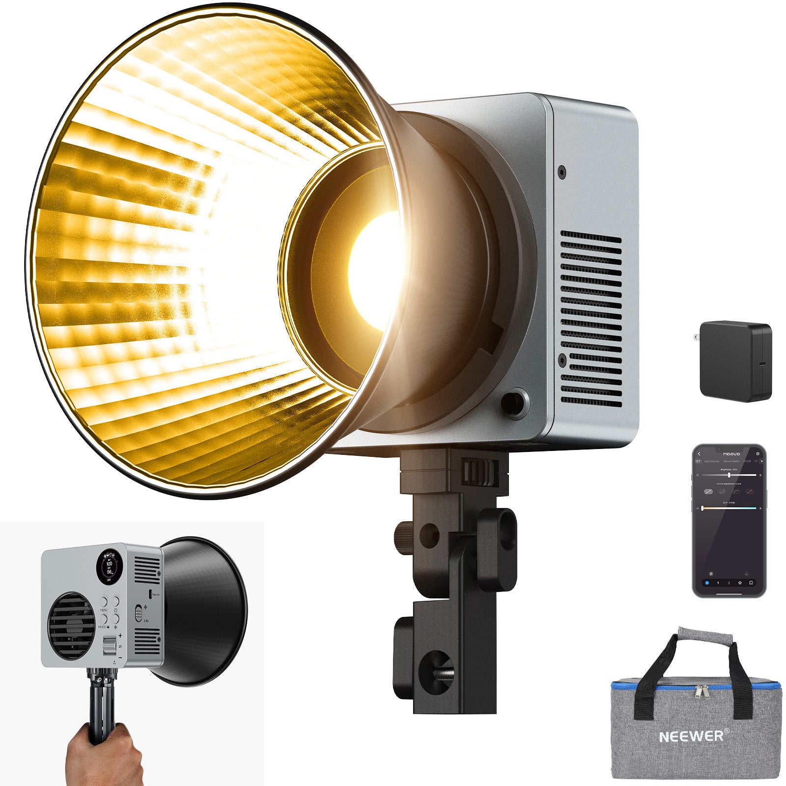 NEEWER HB80B 80W Bi Color Mini COB LED Video Light