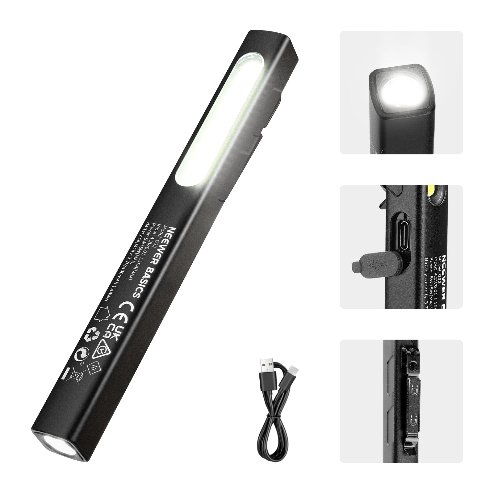NEEWER BASICS G32 2 in 1 EDC Flashlight