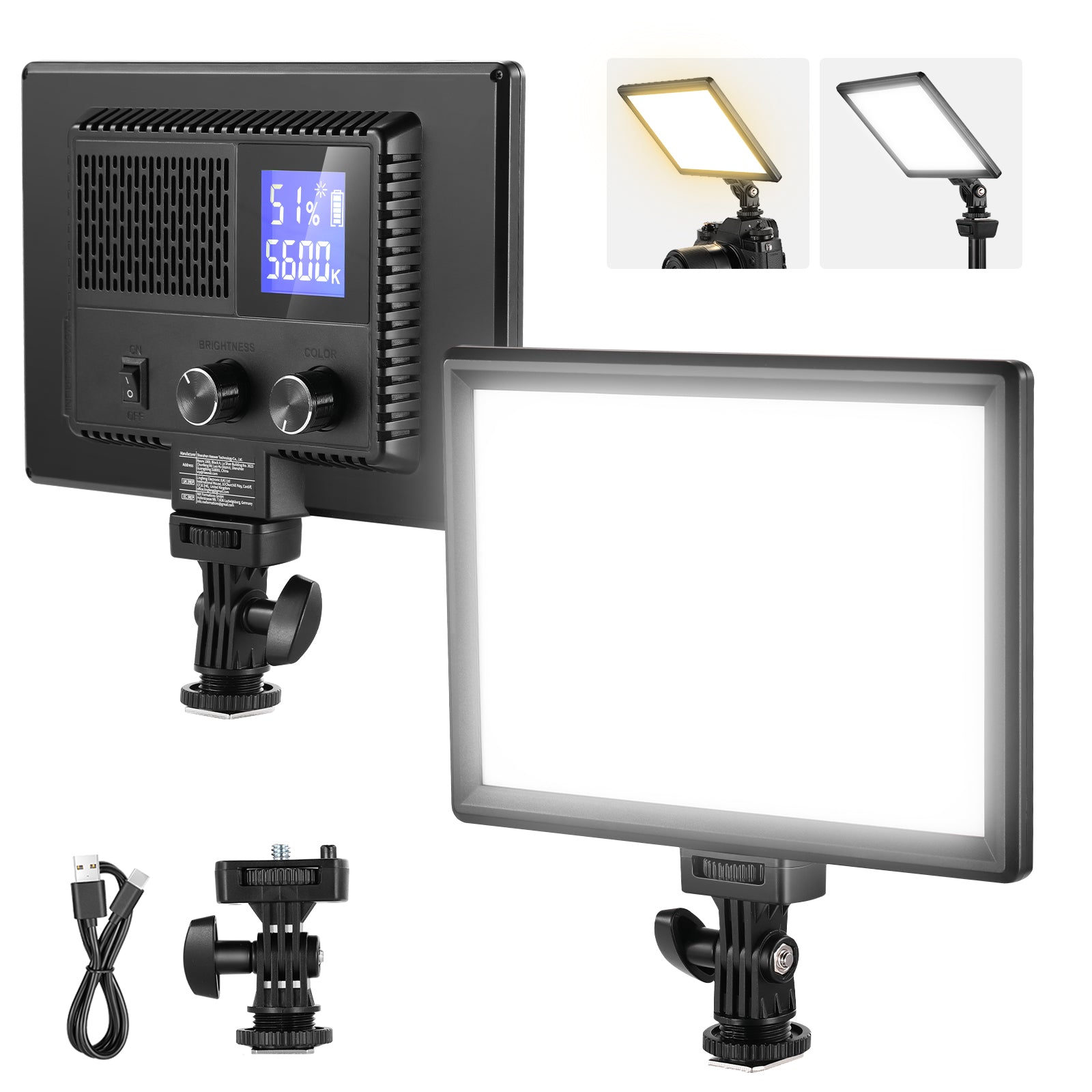NEEWER MS60B Bi-color LED Video Light | Handheld Light