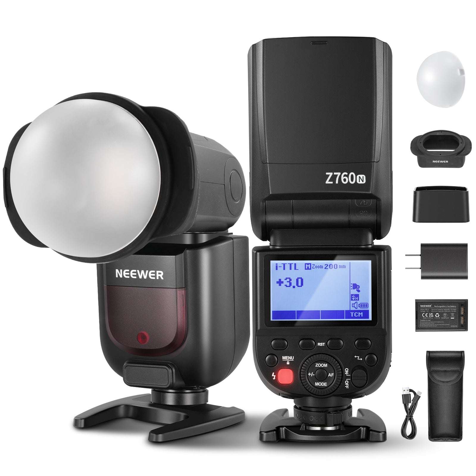 NEEWER Z760-C TTL Flash Speedlite Kit for Canon Cameras 
