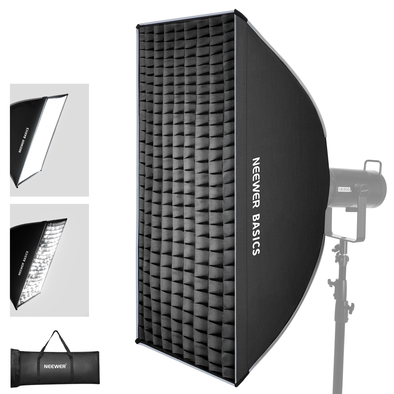 NEEWER NS60P/NS61P Quick Release Strip Softbox with Grid