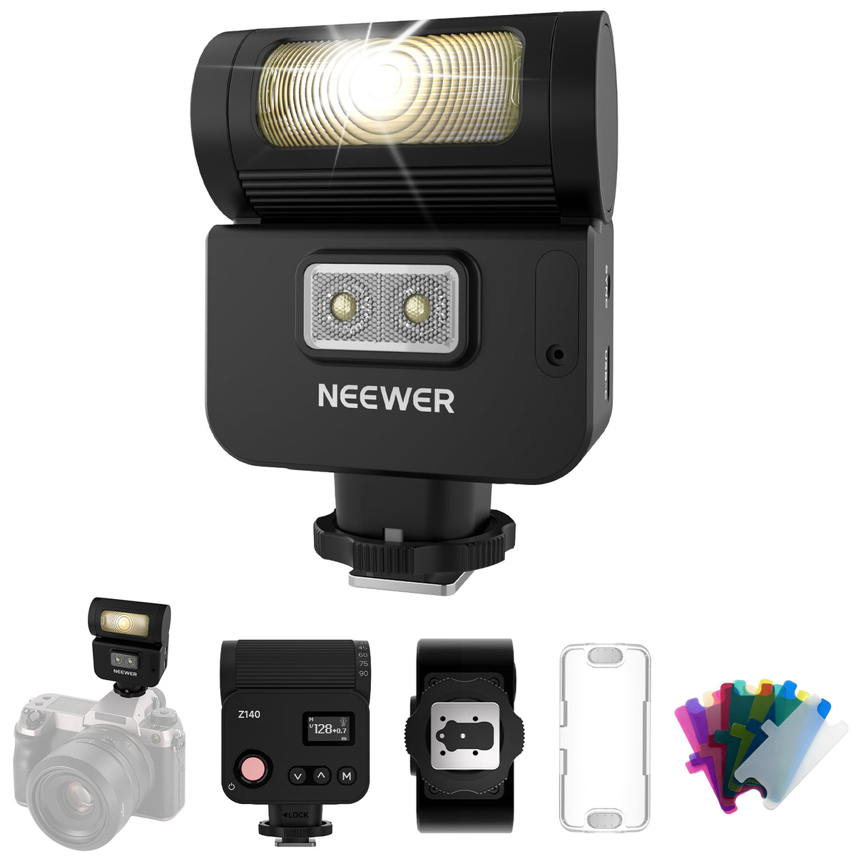 NEEWER Z140 16Ws Palm Sized Mini Camera Flash Light