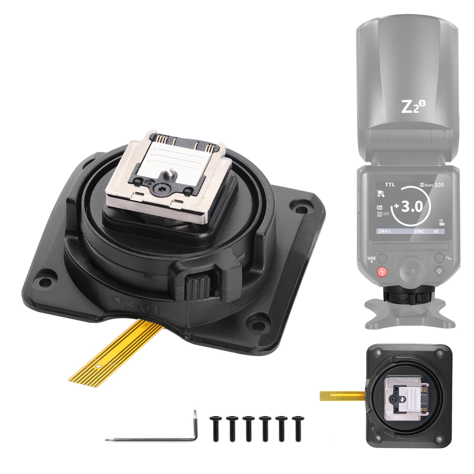 NEEWER Hot Shoe Replacement for Z2-S Round Head Flash