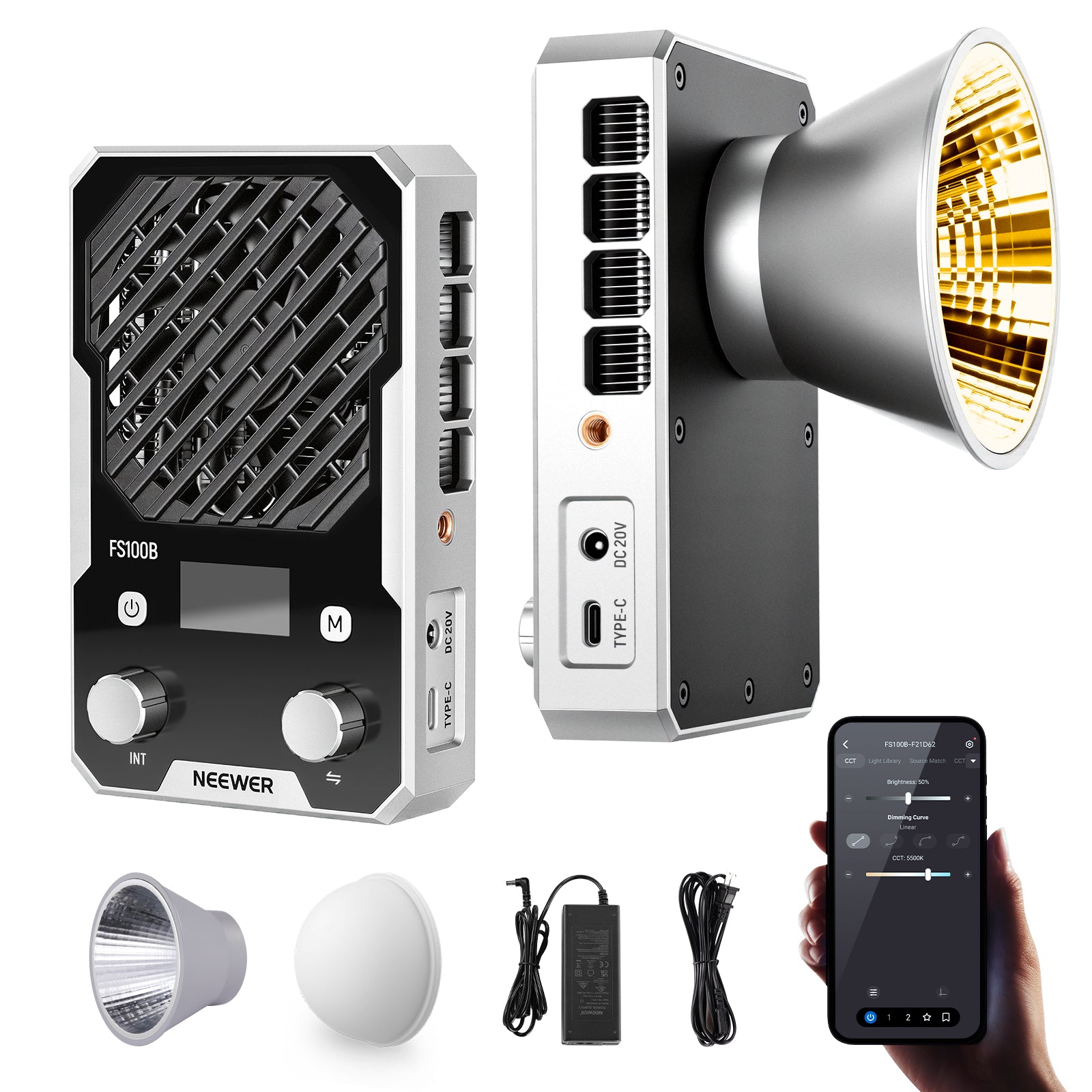 NEEWER FS100B 100W Ultra Compact Bi Color LED Light
