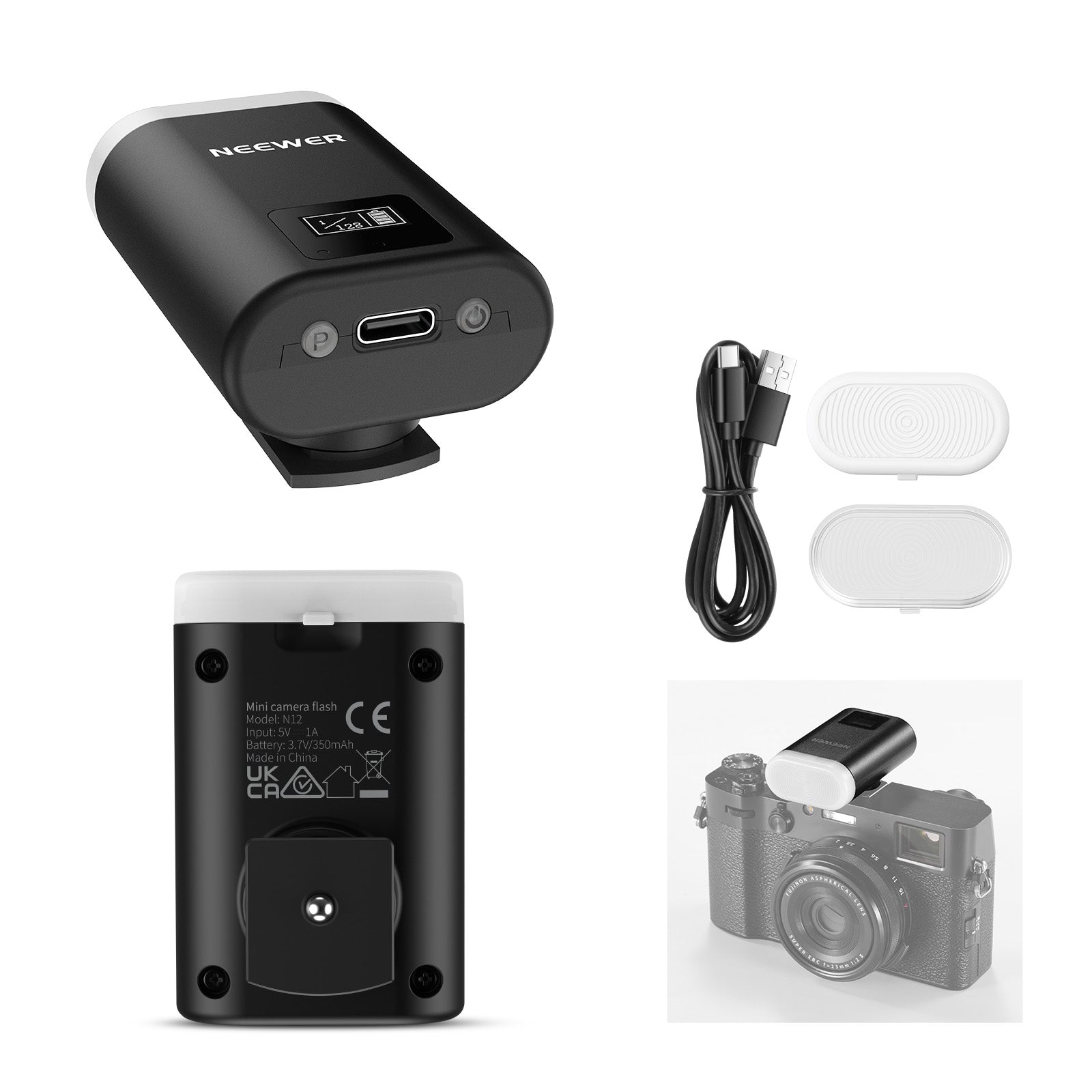 NEEWER BASICS N12 Mini Camera Flash | Portable Flash Light