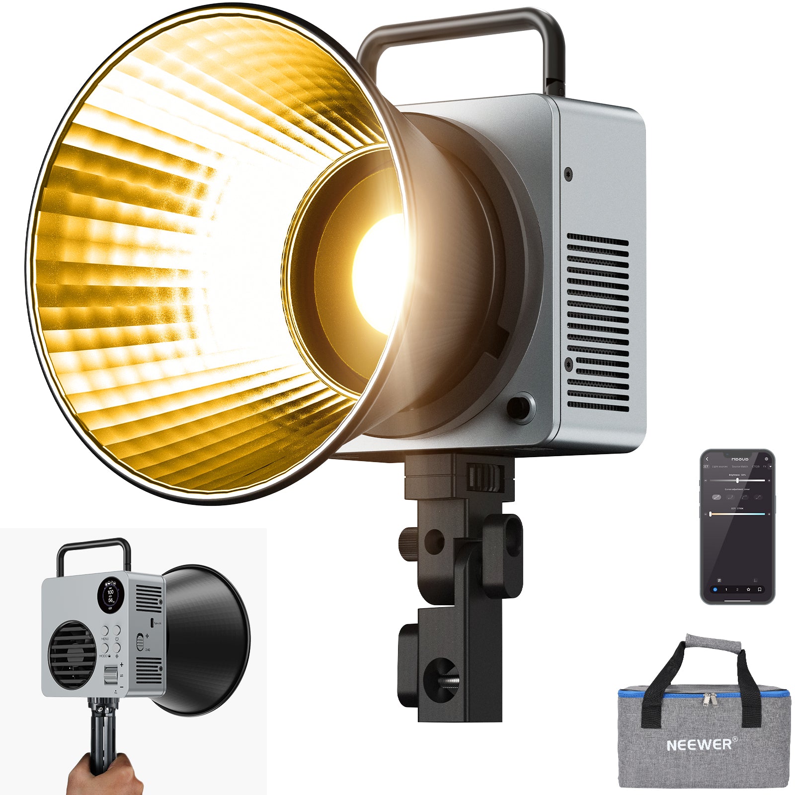 NEEWER HB80B 80W Bi Color Mini COB LED Video Light