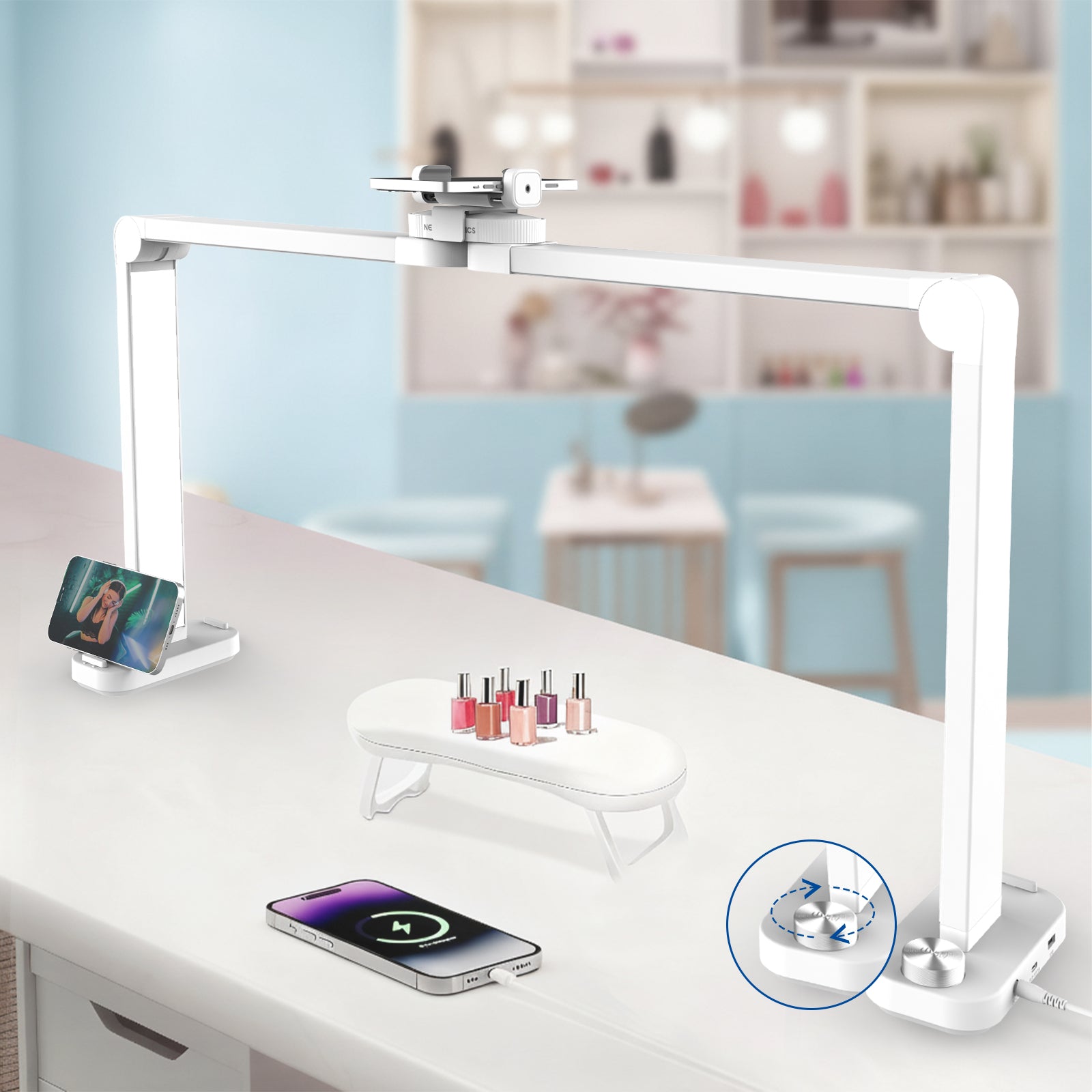 NEEWER HM05-D Foldable LED Desk Nail Light