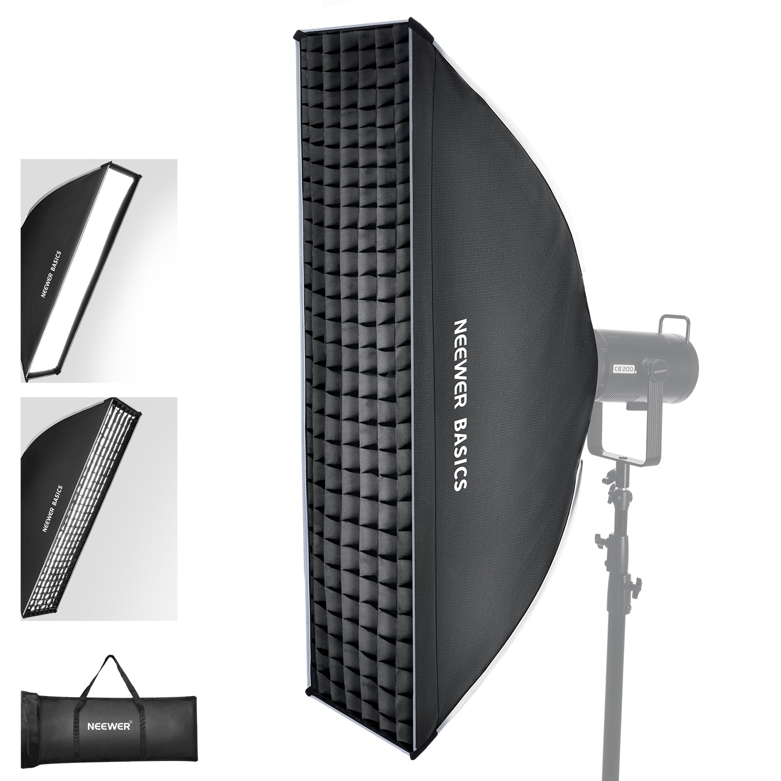 NEEWER NS60P/NS61P Quick Release Strip Softbox with Grid