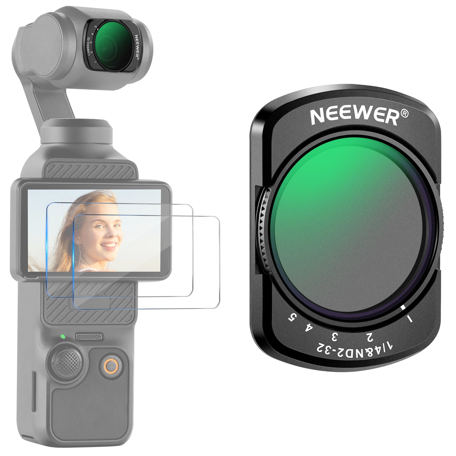 NEEWER FL-83 ND2-32 & 1/4 Black Diffusion Filter For DJI