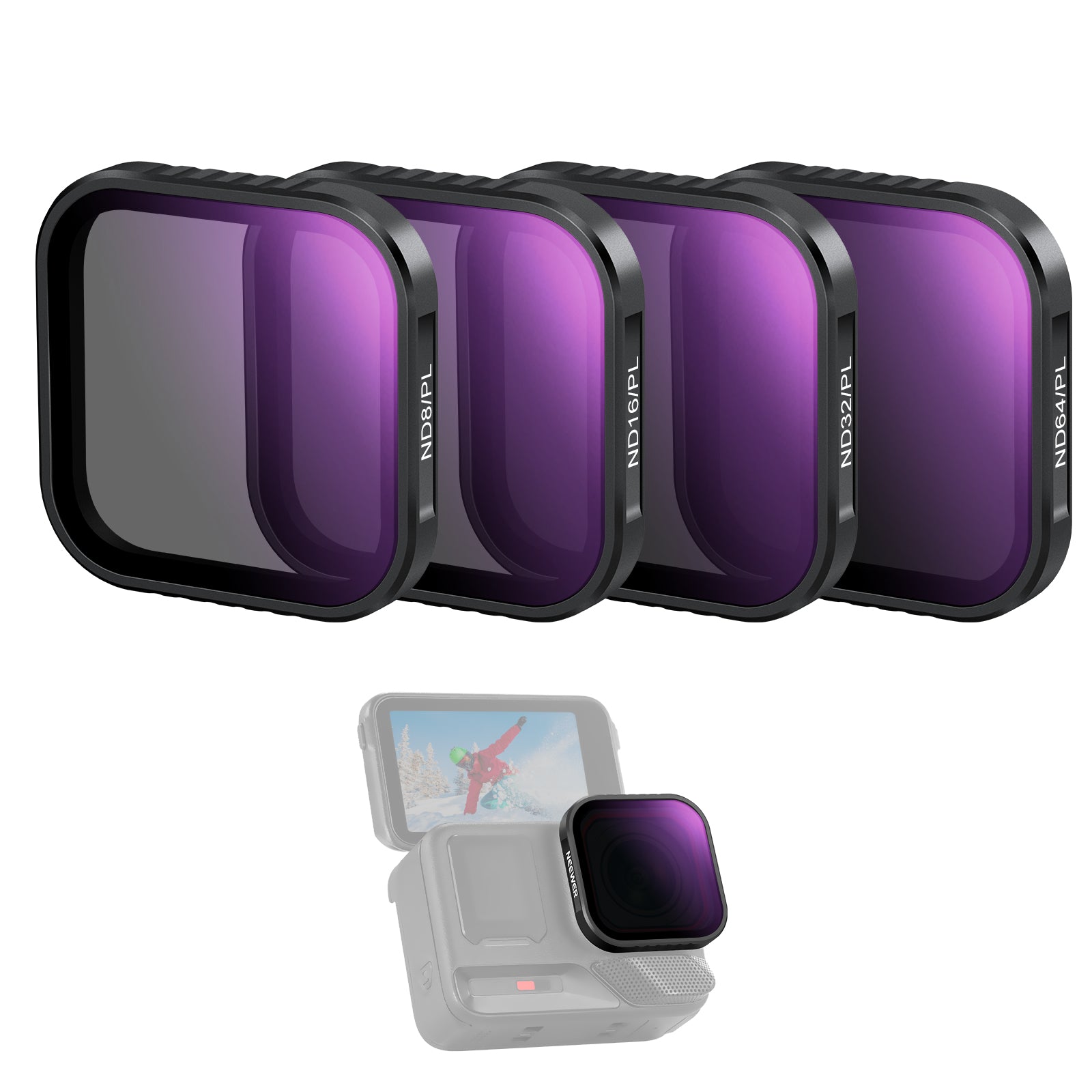NEEWER 4 Pack Filter Set For Insta360 Ace Pro/Ace Pro 2