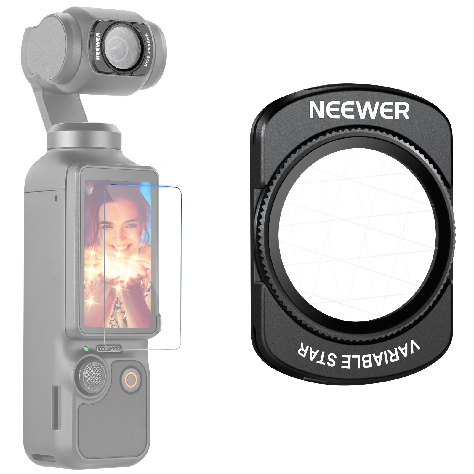 NEEWER FL-C38 Adjustable starburst filter for DJI Osmo Pocket 3