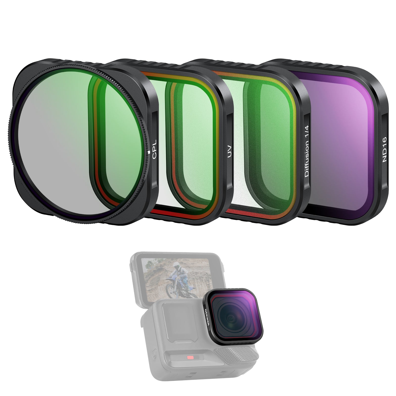NEEWER 4 Pack Filter Set For Insta360 Ace Pro/Ace Pro 2