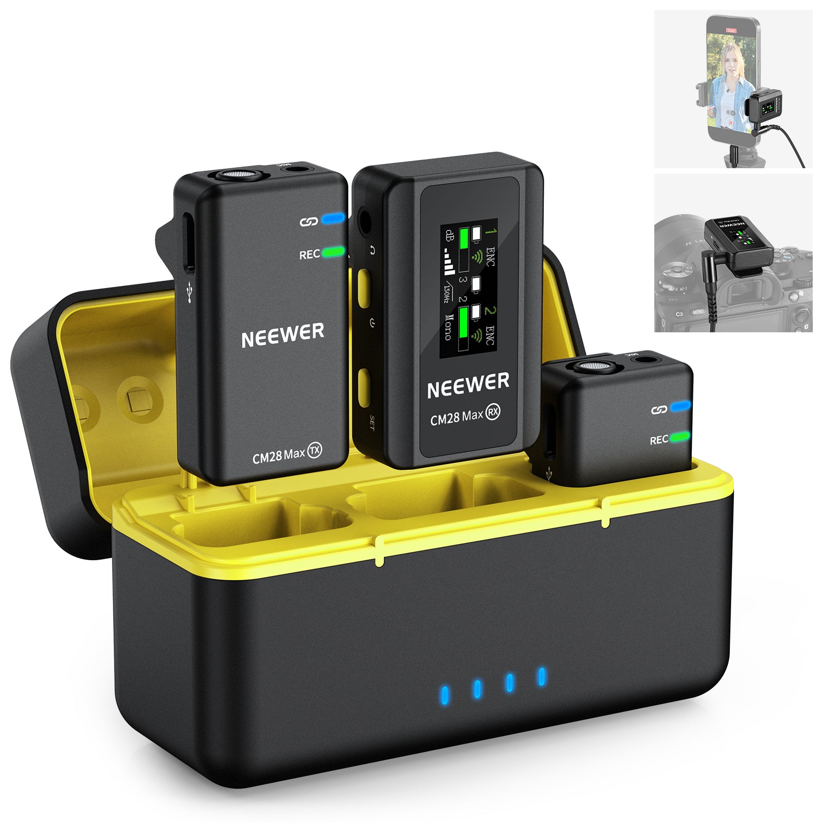 NEEWER CM28 Max Wireless Lavalier Microphone System