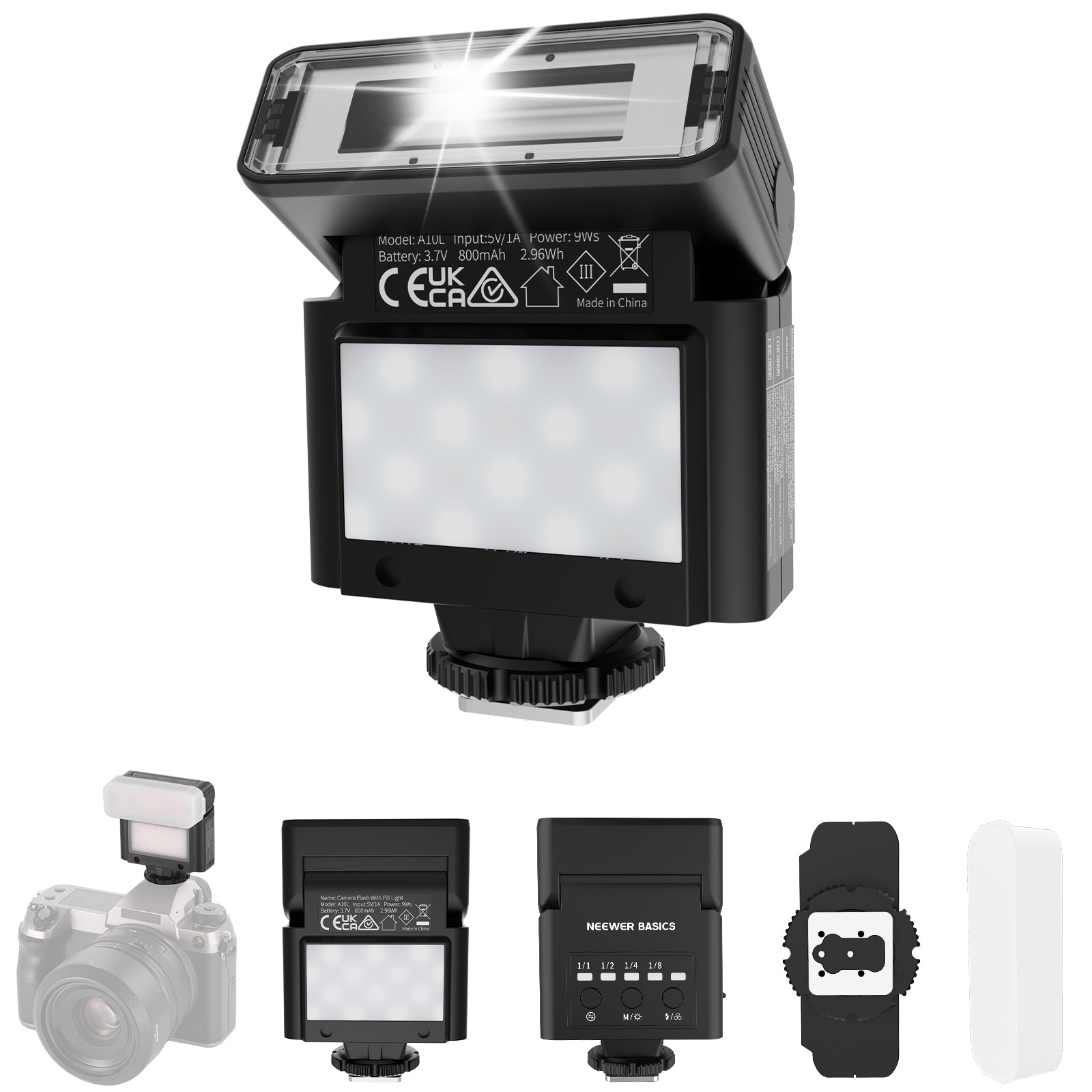 フォトフラッシュ NEEWER A10L Mini Camera Flash with RGB Video Light
