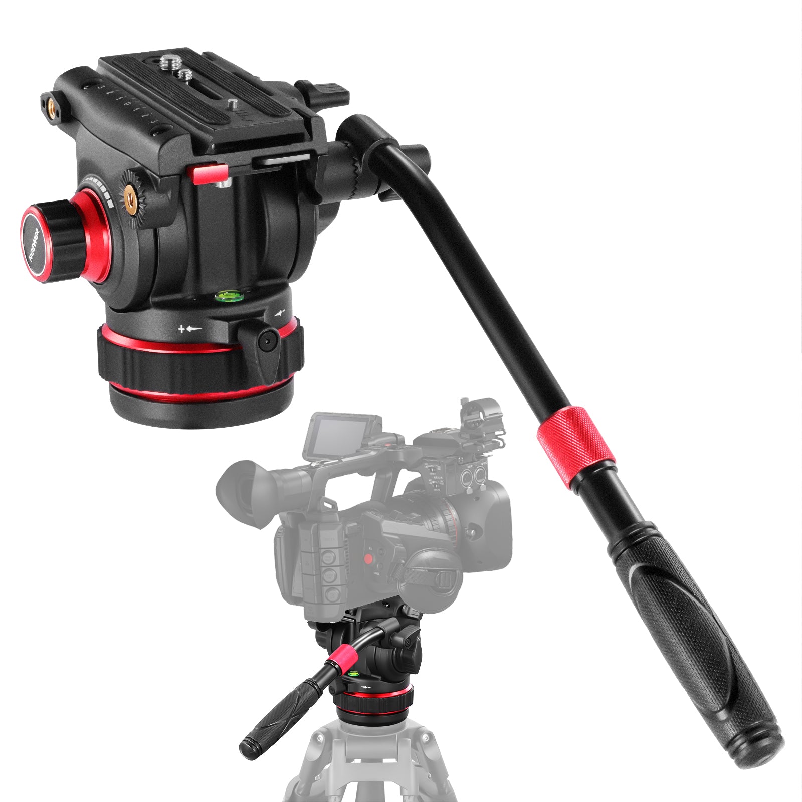 ビデオ雲台 NEEWER GM006 NEEWER GM006 Pro Heavy Duty Video Tripod Fluid Head