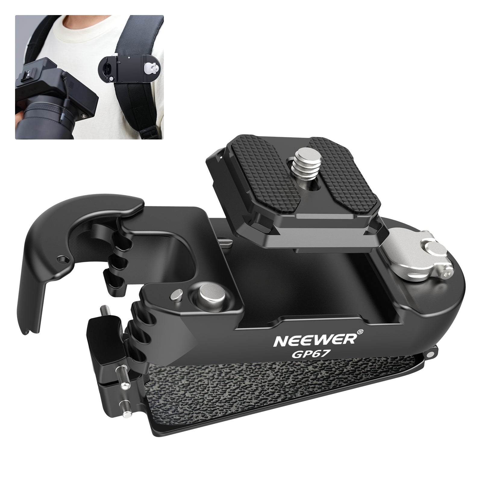 NEEWER GP67 Versatile Backpack Camera Clip