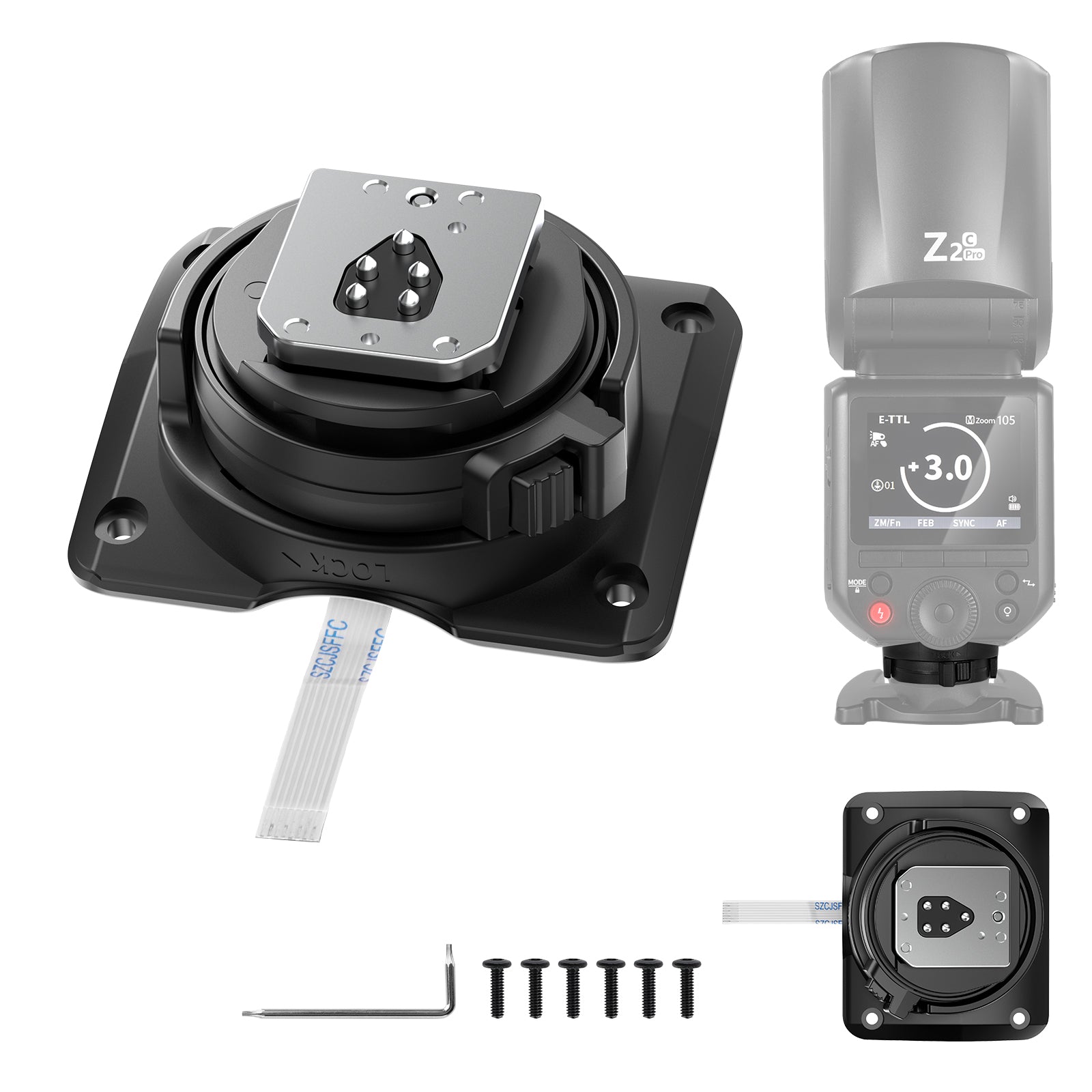 ポット NEEWER Hot Shoe Replacement for Z2-S Round Head Flash