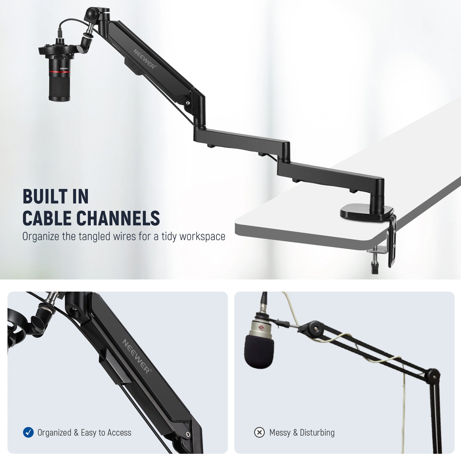 Neewer MS002 Mic Arm Desk Mount - Thumbnail 3