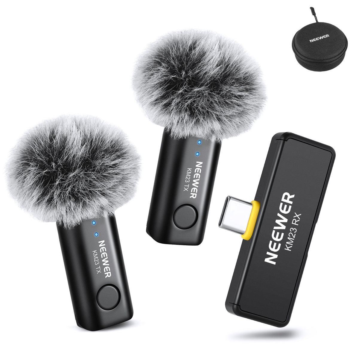 NEEWER KM23 Wireless Lav Mic Set for USB C
