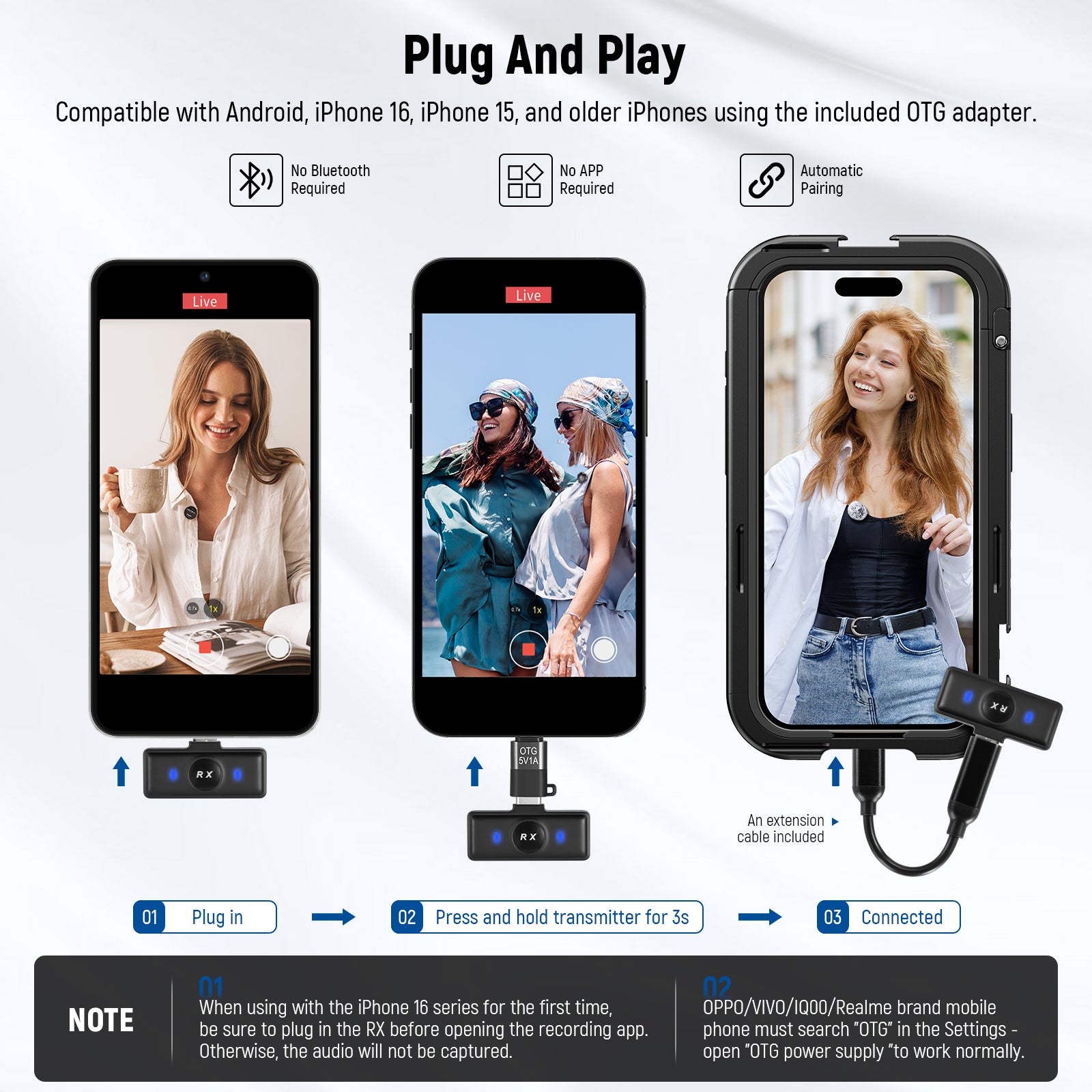 NEEWER KM18 Wireless Lavalier Lapel Microphone - Thumbnail 5