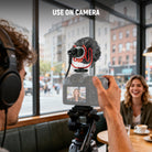 NEEWER VM10 Plug & Play Vlog Microphone can be used on a camera