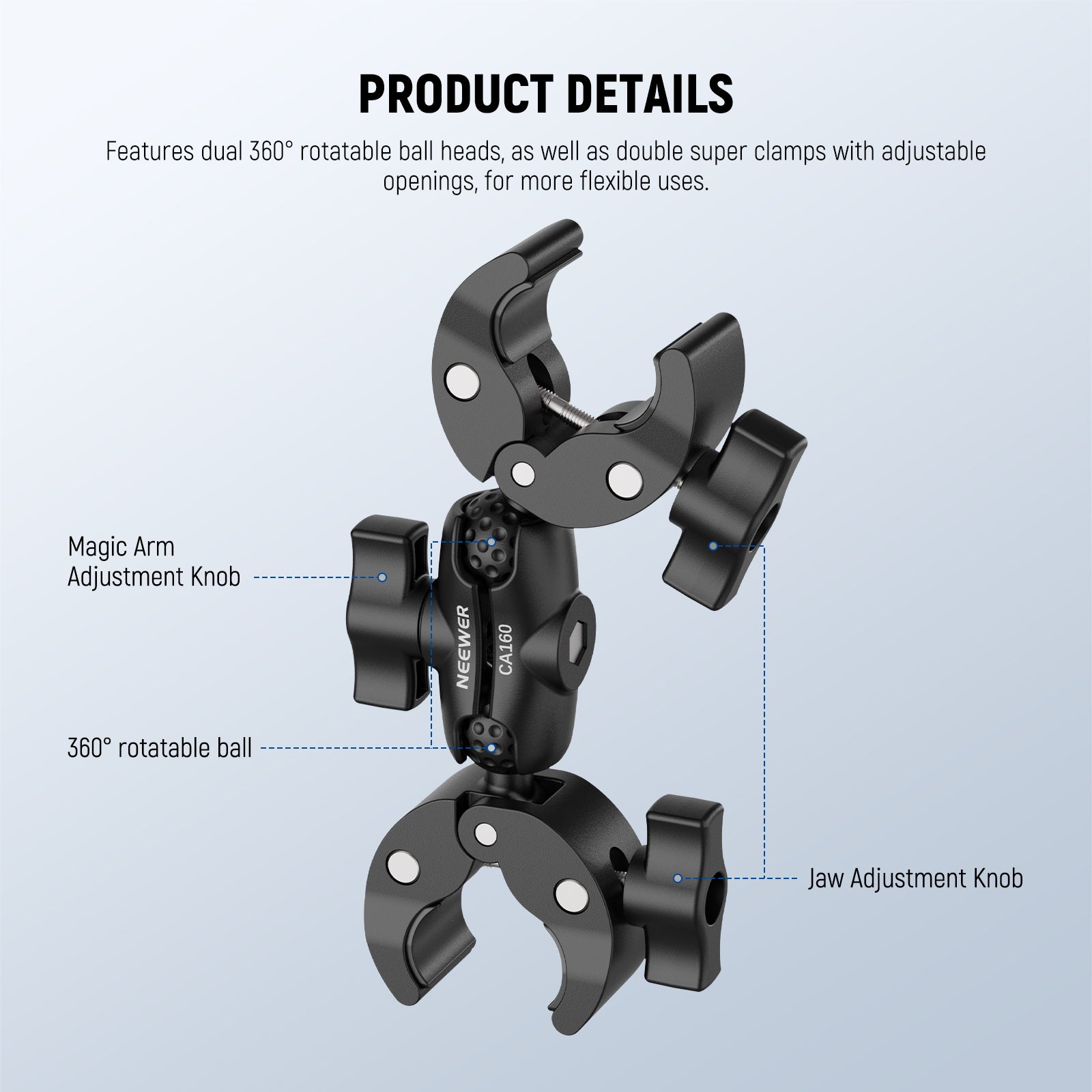 Neewer CA160 Clamp Mount - Thumbnail 2