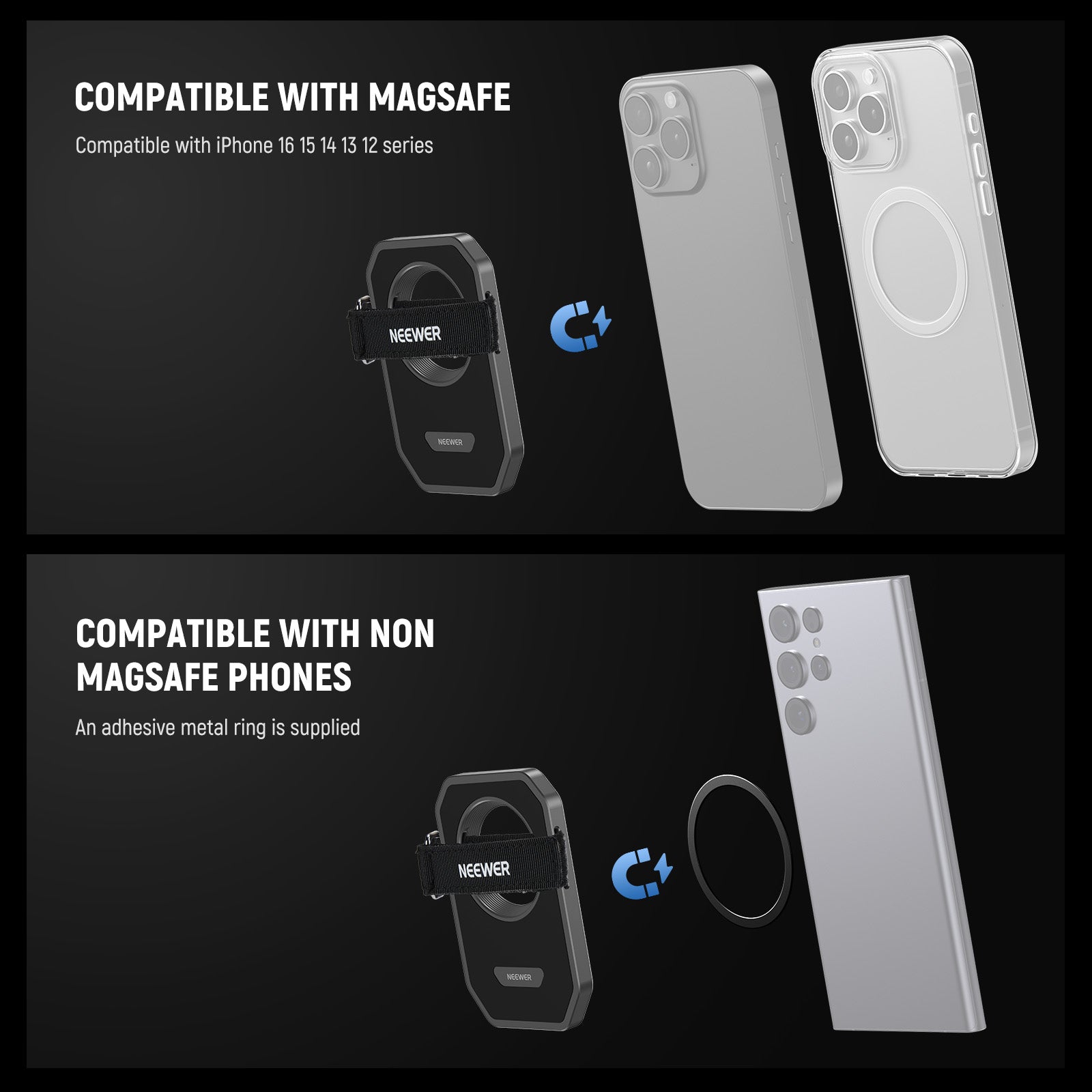 NEEWER PA040 Magnetic SSD Holder with Touch Fastener