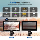 NEEWER F700U Camera Field Monitor, with its automatic light sensor, remains clearly visible under bright sunlight, while a standard 450-nit monitor appears washed out and hard to read in the same outdoor conditions.
